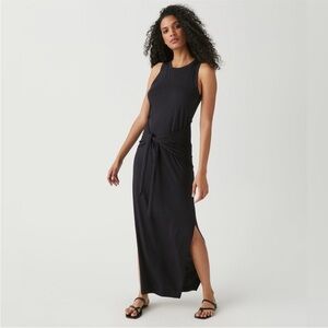 Michael Stars Black Tie Front Maxi Dress Size S